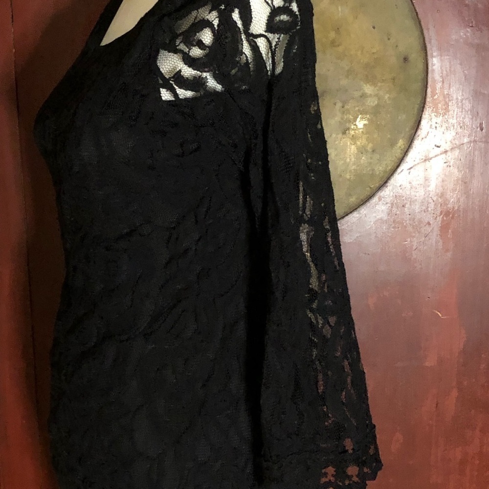Black Lace on black Tunic by Xhilaration (S) - Picture 2 of 5